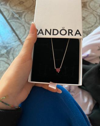 Collana Pandora cuore rosso
