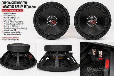 coppia subwoofer da 46cm Impact 67 Series