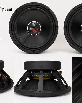 coppia subwoofer da 46cm Impact 67 Series