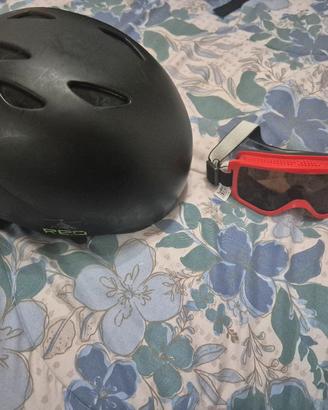 Casco e occhiali sci bambino