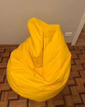 Pouf sacco giallo