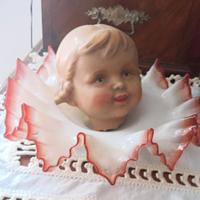 Testa di bambola antica pezzo unico vintage d’arte