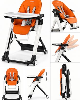 Seggiolone Peg Perego Siesta Arancia reclinabile
