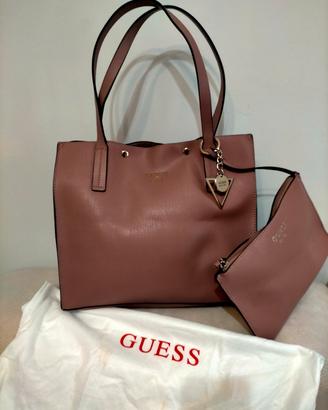 borsa Guess e pochette Rosa antico