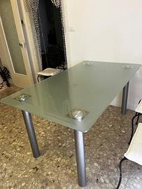 Tavolo vetro satinato 160x90
