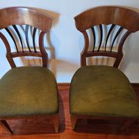 2 Sedie Antiche Biedermeier Originali (XIX Secolo)