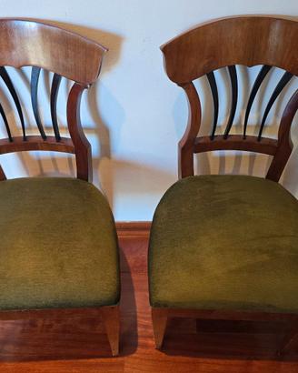 2 Sedie Antiche Biedermeier Originali (XIX Secolo)