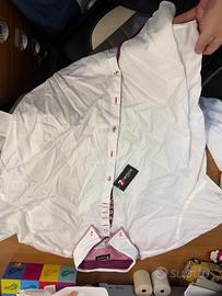 Camicia uomo 7camicie bianca dettagli rosa/fucsia