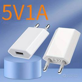 Adattatore Viaggio USB 5V 1A Smartphone Auricolare