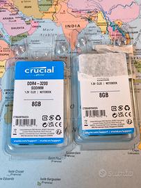 Memoria Crucial DDR4 SODIMM 8GB (due moduli da 8GB