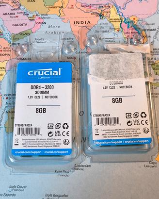 Memoria Crucial DDR4 SODIMM 8GB (due moduli da 8GB