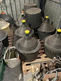 Damigiana in vetro per liquidi, olive, ecc...