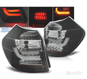 FANALI BMW E81 E87 04-07 NERO A LED BARRA
