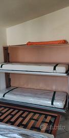 Mobile letto a parete a scomparsa con doppio letto