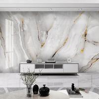 Carta parati effetto marmo bianco con venature oro