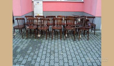 14 sedie depoca in faggio restaurate SC