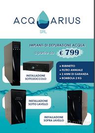 DEPURATORI D’ACQUA SENZA VINCOLI