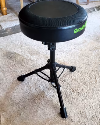 Sgabello rotondo per musicisti (altezza reg.)