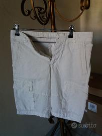 Pantalone corti di lino bianco