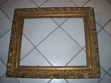 Cornice antica Liberty fine XIX sec legno gesso