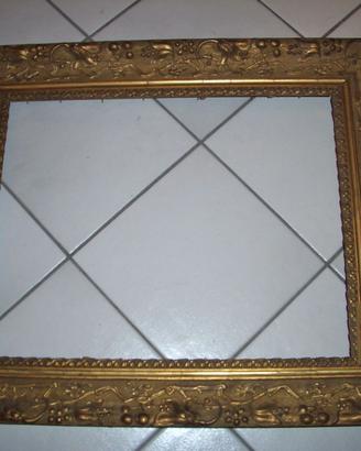 Cornice antica Liberty fine XIX sec legno gesso