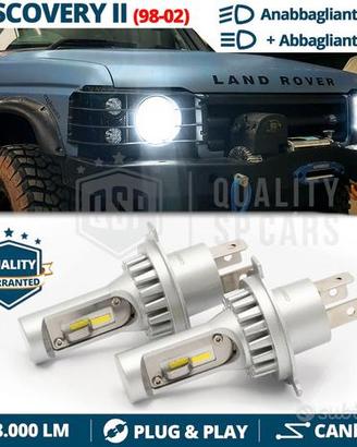 LAMPADINE LED H4 Per Fari DISCOVERY 2 98-02 6500K