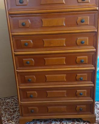 cassettiera settimino in legno