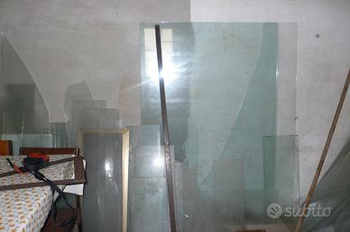 lastre di vetro intere più pezzi vari