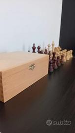 Set scacchi in legno con scatola