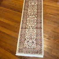 Tappeto da corridoio artigianale, seta e lana