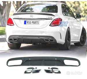 DIFFUSORE MERCEDES C W205 14-18 LOOK AMG C63 + TER