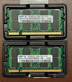 SODIMM 2 x 1Gb DDR2 SAMSUNG MT470T2953EZ3-CE6