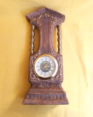 Orologio antico da tavolo ottone oro/bianco marron