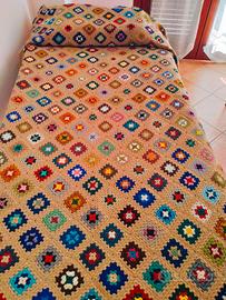 Copriletto quadri pura lana letto singolo