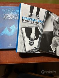 Tre libri  di cantautori(Andre,Guccini,Conte