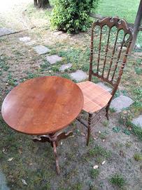 tavolino e chiavarina vintage