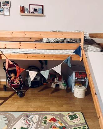 Letto a soppalco basso per bambini