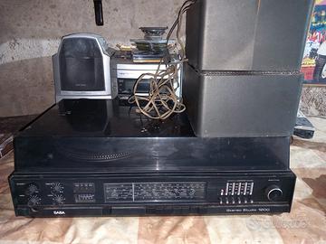 Giradischi e cassette Saba con casse vintage