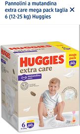 Pannolini huggies 120 pezzi mutandina extra care