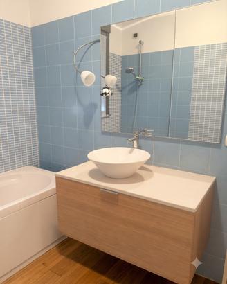Mobile bagno sospeso moderno con lavabo a ciotola