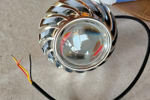 Faro lenticolare ANGEL EYE  blu universale Moto 