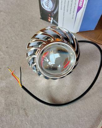 Faro lenticolare ANGEL EYE  blu universale Moto 