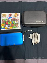 Nintendo 3DS XL Blu + Caricatore e Custodia
