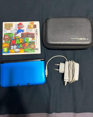 Nintendo 3DS XL Blu + Caricatore e Custodia