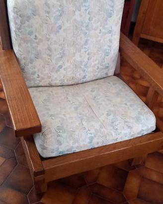Poltrona in rovere stile rustico