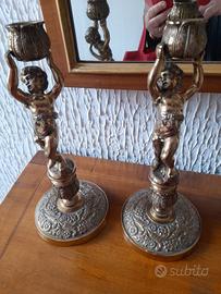Coppia di candellieri vintage 