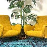 2 Poltrone LADY Lt.Yellow Anni 50 MARCO ZANUSO