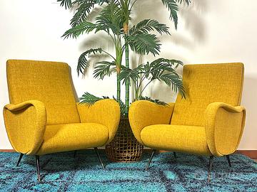 2 Poltrone LADY Lt.Yellow Anni 50 MARCO ZANUSO
