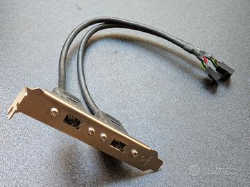 Pannello posteriore PC FireWire IEEE 1394 2 Porte
