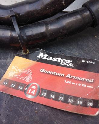 antifurto catena master lock 14 1,20m 4 chiavi